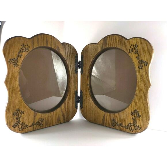 Home Made Hand Crafted Wooden Photo Frames Folding Cottage Core Cabin - Picture 5 of 11